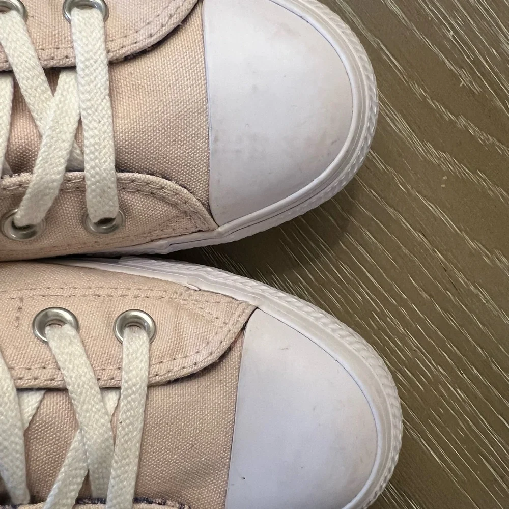 Converse Pink and White Women's Sneakers - Picture 6 of 9